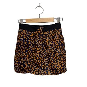 Little Marc Jacobs Navy Blue and Orange Animal Print Mini Skirt - size 6